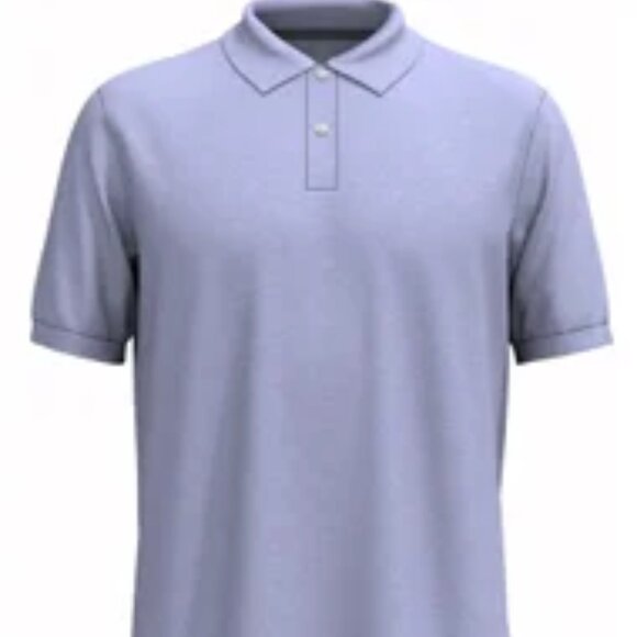 George Mens Purple Cloud Heather SS Pique Polo Shirt Size 2XL - Picture 2 of 2